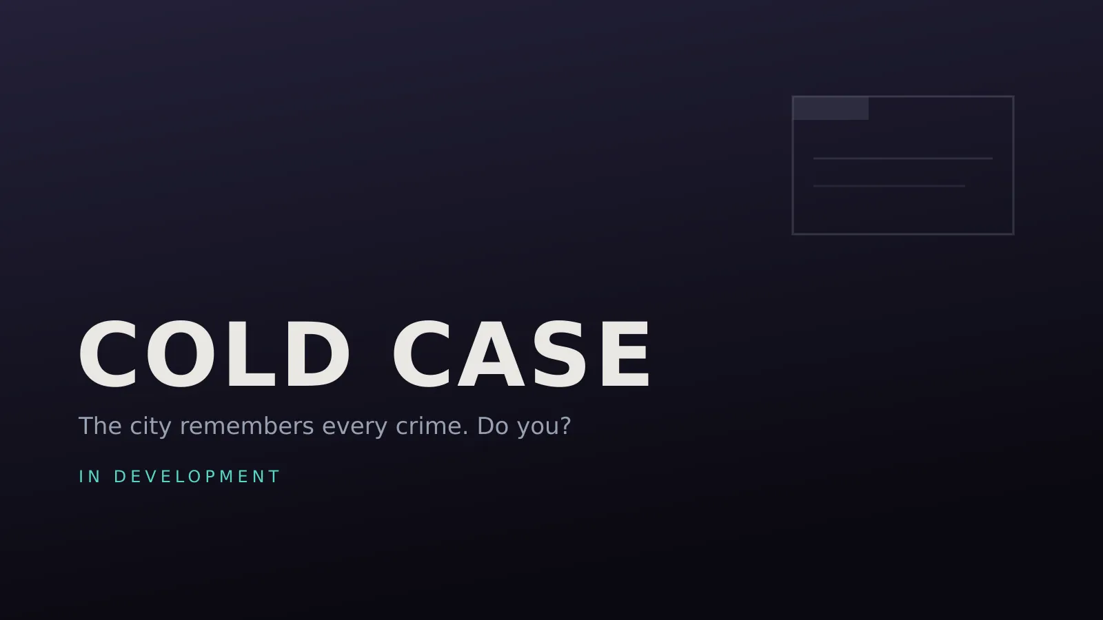 COLD CASE cover art